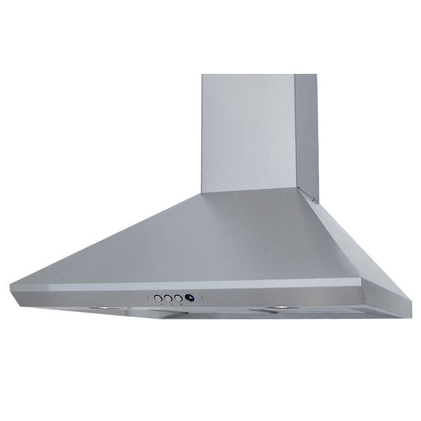 Windster 36 Inches 620 Cubic Feet Per Minute CFM Convertible Wall Mount Range Hood in Stainless
